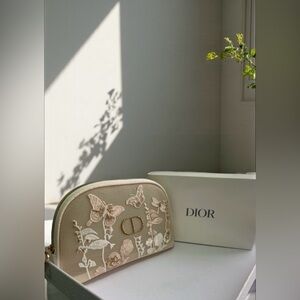 Dior Embroidered Floral Mesh Vanity Pouch – Limited Edition, Rare